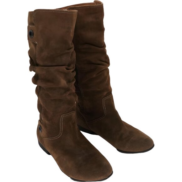 Sofft Women's brown suede slouch mid-calf boots with cushioned sole 5 - Picture 4 of 6